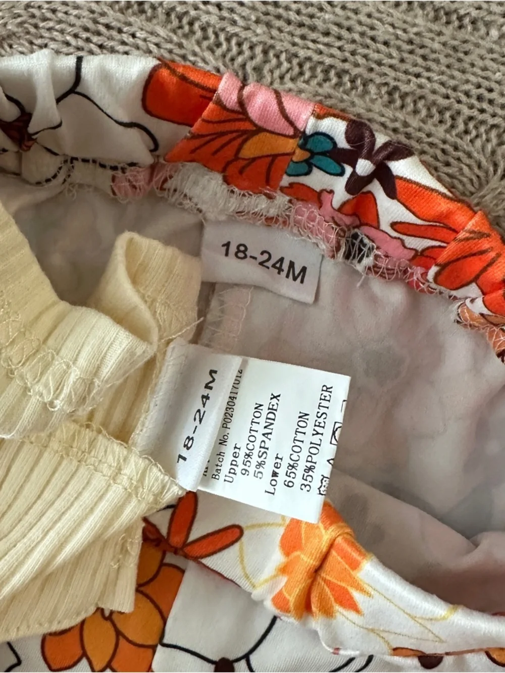 EUC 6pc Baby Girl Outfit Set, Retro Prints & Unicorn Tutu, 24 Mo